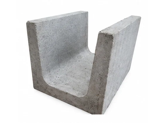 Canaleta aberta de concreto para drenagem