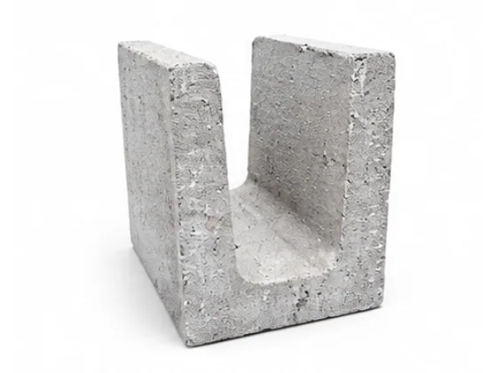 Meia canaleta de concreto